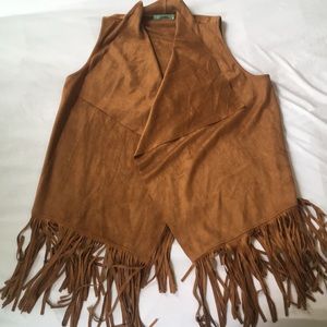 Brown Karlie Vest with Fringe